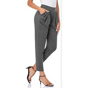 Sevego Gray Soft Harem Stretchy Jogger Lounge Pants Slouchy Pockets Size XL